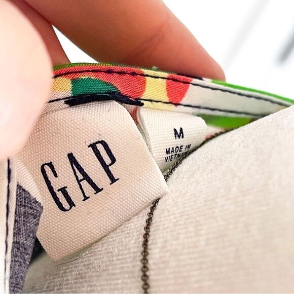 🍋 GAP • Women’s Floral Maxi Wrap Dress in Navy w/ Asymmetrical Hem Size M - Picture 5 of 6